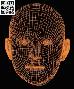3D illusion led lamp Face E0015193 file cdr and dxf free vector download for laser engraving machine