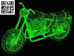3D illusion led lamp Motorcycle E0015192 file cdr and dxf free vector download for laser engraving machine