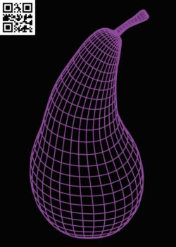 3D illusion led lamp Pear E0015195 file cdr and dxf free vector download for laser engraving machine