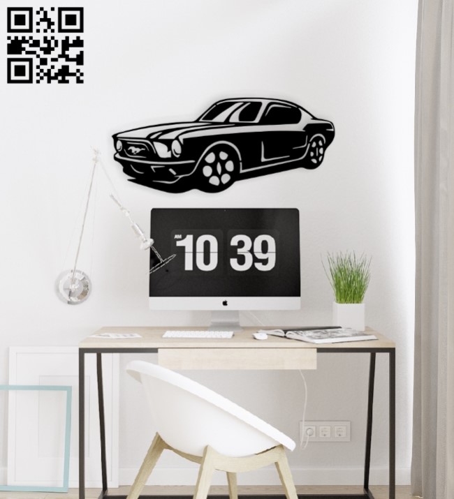 Car wall decor E0015169 file cdr and dxf free vector download for laser cut plasma