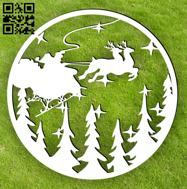 Christmas scene E0015208 file cdr and dxf free vector download for laser cut plasma