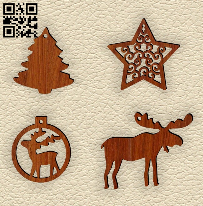 Christmas toys E0015102 file cdr and dxf free vector download for laser cut