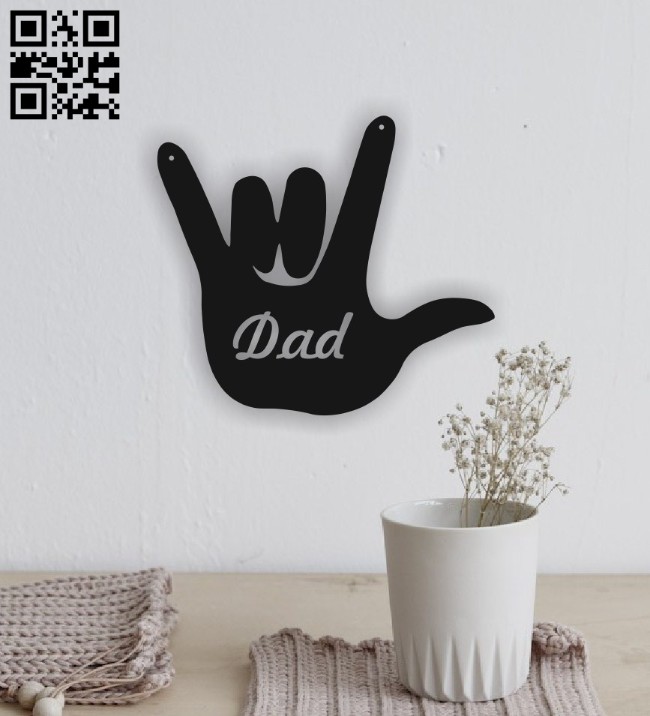 Dad hand E0015092 file cdr and dxf free vector download for laser cut plasma