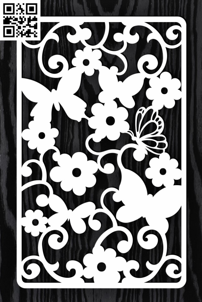 Design pattern screen panel E0015181 file cdr and dxf free vector download for laser cut cnc