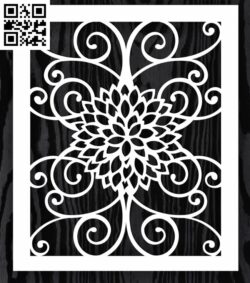 Design pattern screen panel E0015185 file cdr and dxf free vector download for laser cut cnc