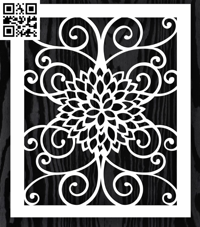 Design pattern screen panel E0015185 file cdr and dxf free vector download for laser cut cnc