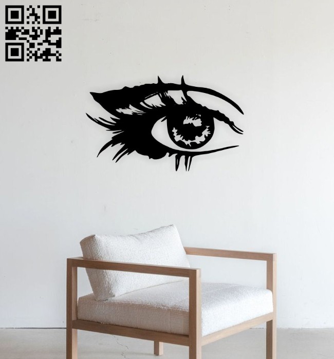 Eye wall decor E0015111 file cdr and dxf free vector download for laser cut plasma