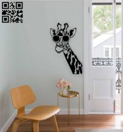 Giraffe wall decor E0015205 file cdr and dxf free vector download for laser cut plasma