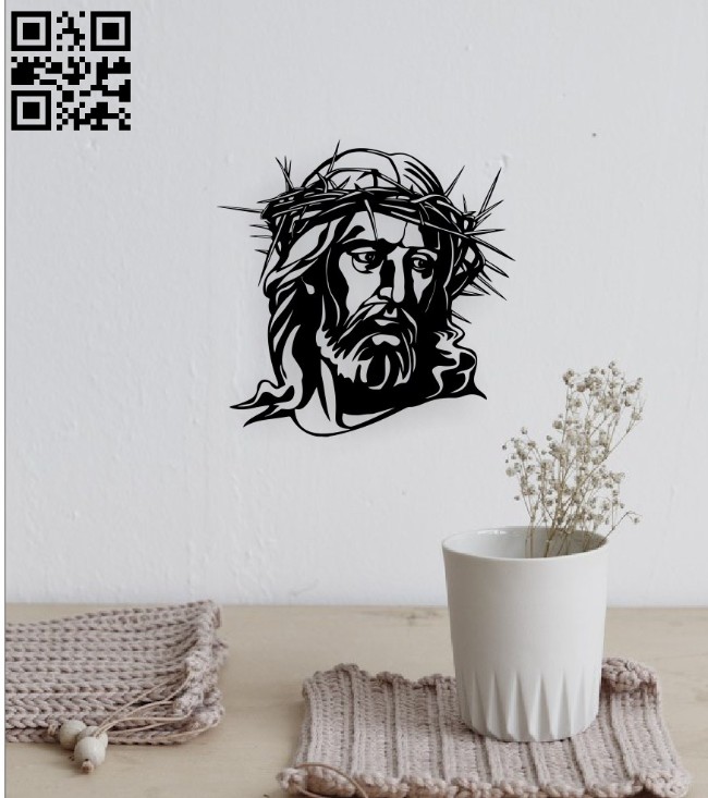 Jesus Christ wall decor E0015085 file cdr and dxf free vector download for laser cut plasma