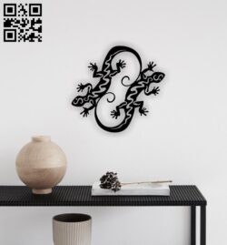 Lizards wall decor  E0015084 file cdr and dxf free vector download for laser cut plasma