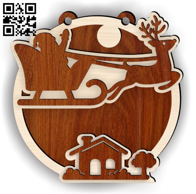 Santa house E0015179 file cdr and dxf free vector download for laser cut