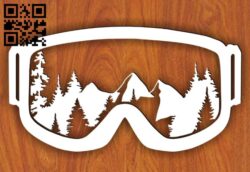 Snow goggle E0015093 file cdr and dxf free vector download for laser cut plasma