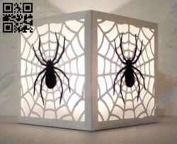 Spider light box E0015108 file cdr and dxf free vector download for laser cut
