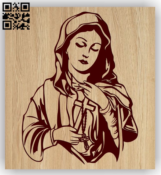 Virgin Mary E0015189 file cdr and dxf free vector download for laser engraving machine