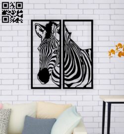 Zebra panel E0015117 file cdr and dxf free vector download for laser cut plasma