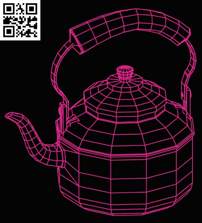 3D illusion led lamp Kettle E0015288 file cdr and dxf free vector download for laser engraving machine