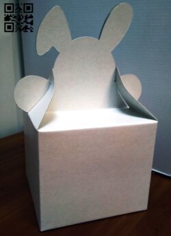 Bunny box E0015217 file cdr and dxf free vector download for laser cut