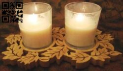 Candlesticks E0015227 file cdr and dxf free vector download for cnc cut