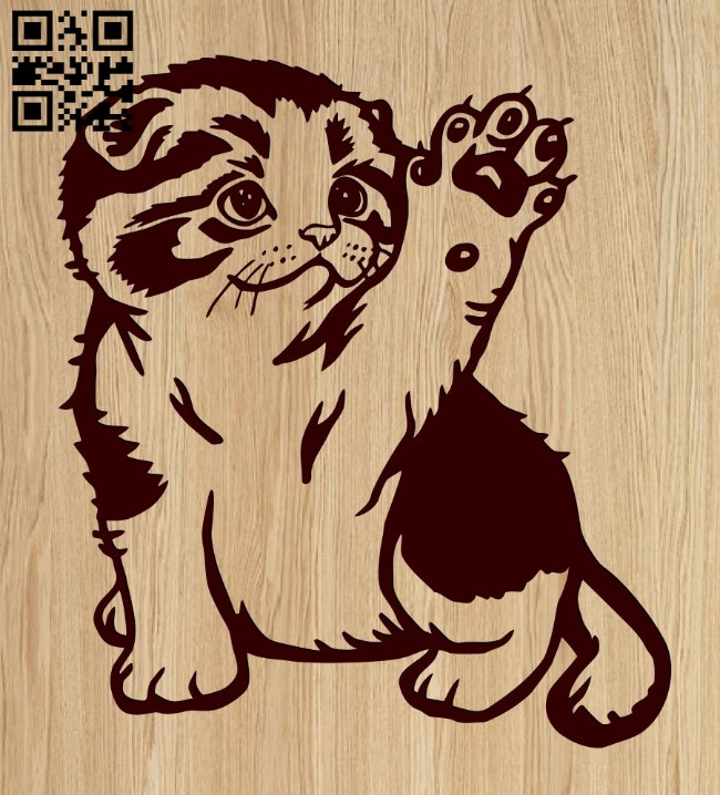 Cat E0015380 file cdr and dxf free vector download for laser engraving machine