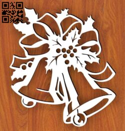Christmas bells E0015402 file cdr and dxf free vector download for laser cut