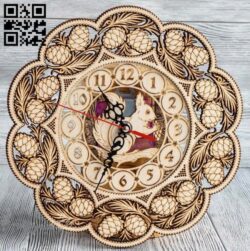 Christmas clock E0015335 file cdr and dxf free vector download for laser cut plasma