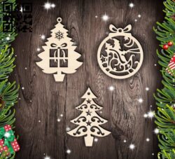 Christmas decor  E0015314 file cdr and dxf free vector download for laser cut plasma