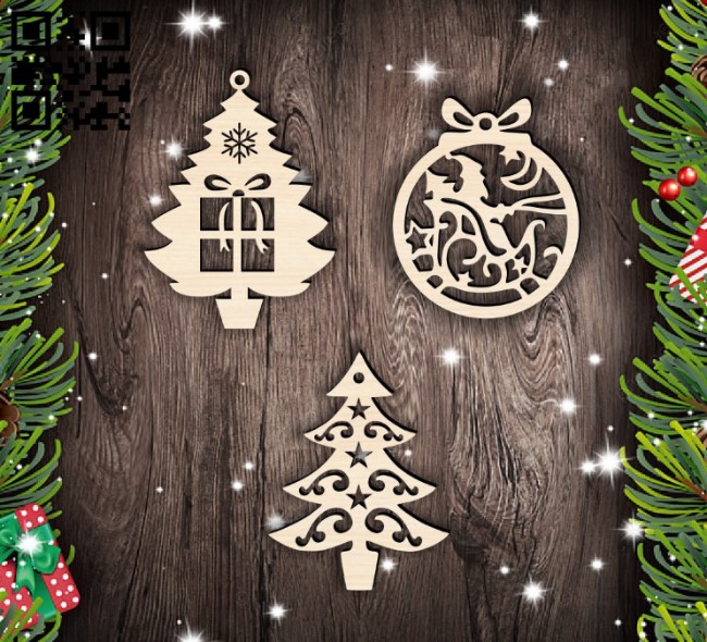 Christmas decor E0015314 file cdr and dxf free vector download for laser cut plasma