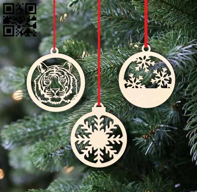 Christmas decor E0015323 file cdr and dxf free vector download for laser cut plasma