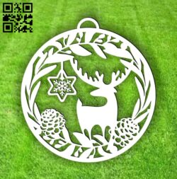 Christmas reindeer E0015331 file cdr and dxf free vector download for laser cut plasma