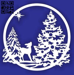 Christmas scene E0015242 file cdr and dxf free vector download for laser cut plasma