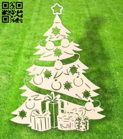 Christmas tree E0015301 file cdr and dxf free vector download for laser cut