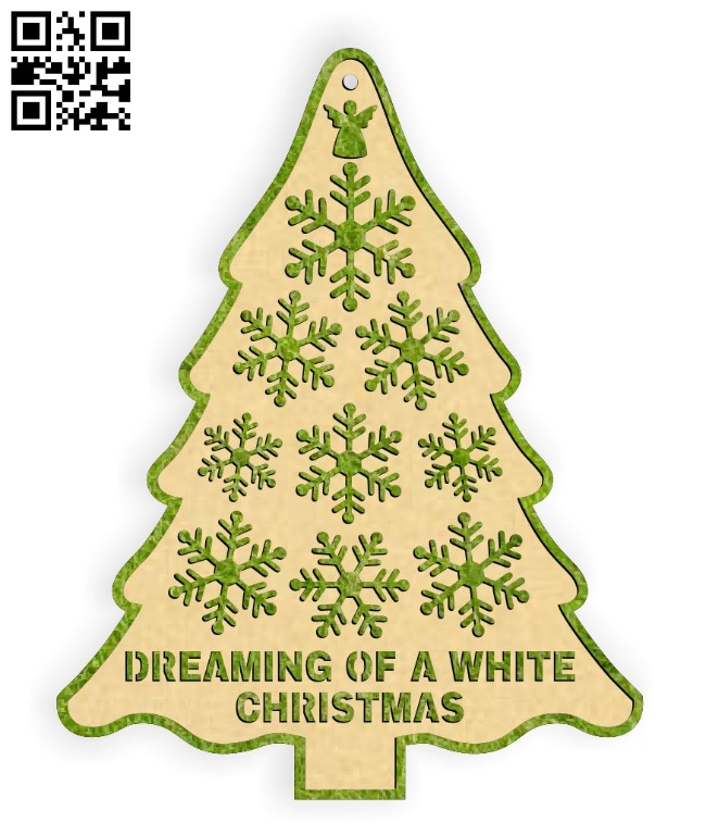 Christmas tree E0015353 file cdr and dxf free vector download for laser cut