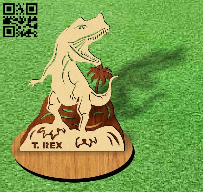 Dinosaur E0015410 file cdr and dxf free vector download for laser cut