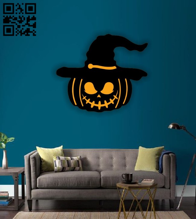 Halloween decor E0015316 file cdr and dxf free vector download for laser cut plasma
