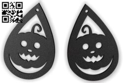 Halloween earring E0015237 file cdr and dxf free vector download for laser cut plasma