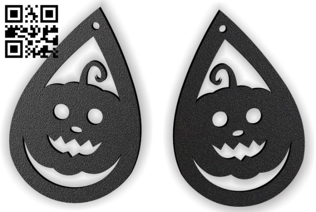 Halloween earring E0015237 file cdr and dxf free vector download for laser cut plasma