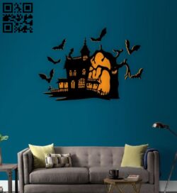 Halloween tree E0015248 file cdr and dxf free vector download for laser cut plasma