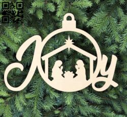 Joy with Christmas E0015303 file cdr and dxf free vector download for laser cut plasma