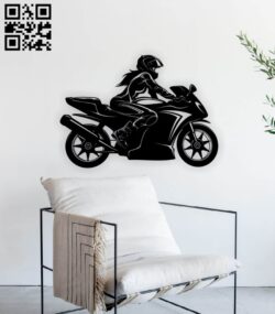 Motorcycle E0015367 file cdr and dxf free vector download for laser cut plasma