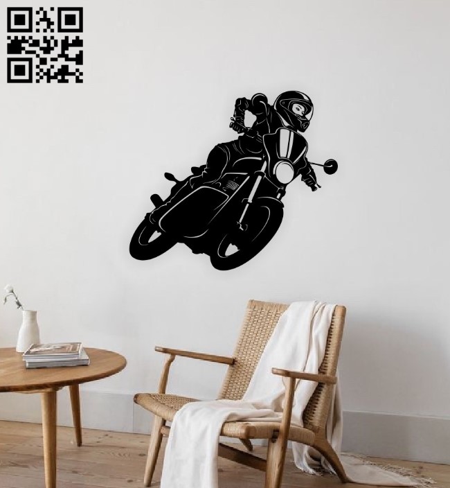 Motorcycle E0015390 file cdr and dxf free vector download for laser cut plasma
