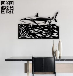 Shark wall decor E0015272 file cdr and dxf free vector download for laser cut plasma