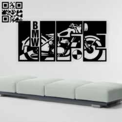 BMW wall decor E0015561 file cdr and dxf free vector download for laser cut plasma