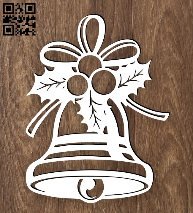 Bell Christmas E0015563 file cdr and dxf free vector download for laser cut plasma