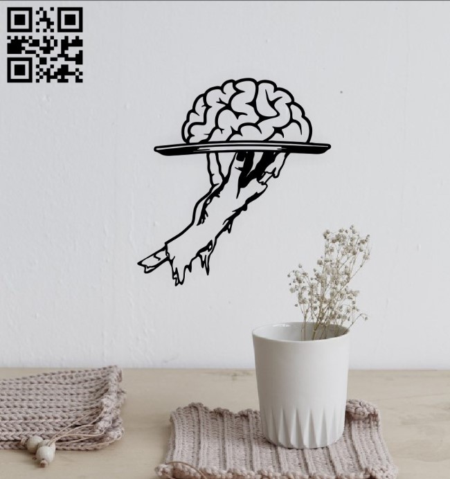 Brain on a plate E0015580 file cdr and dxf free vector download for laser cut plasma