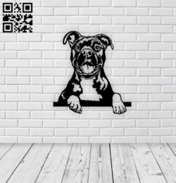 Bull dog E0015521 file cdr and dxf free vector download for laser cut plasma