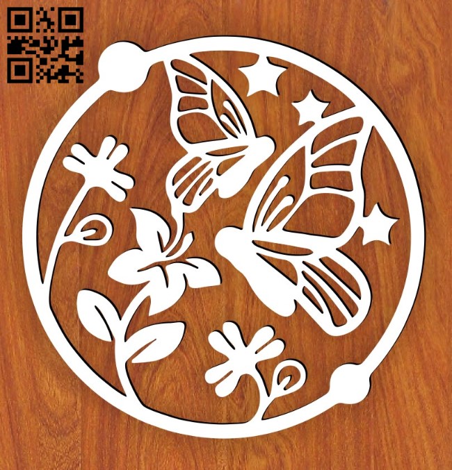 Butterflies E0015445 file cdr and dxf free vector download for laser cut plasma