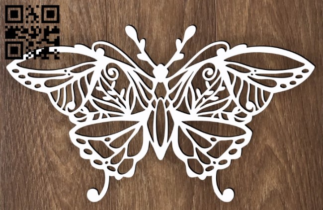 Butterfly E0015496 file cdr and dxf free vector download for laser cut plasma