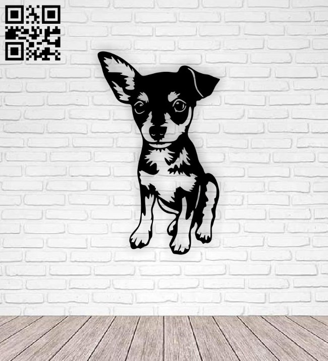 Chihuahua dog E0015509 file cdr and dxf free vector download for laser cut plasma