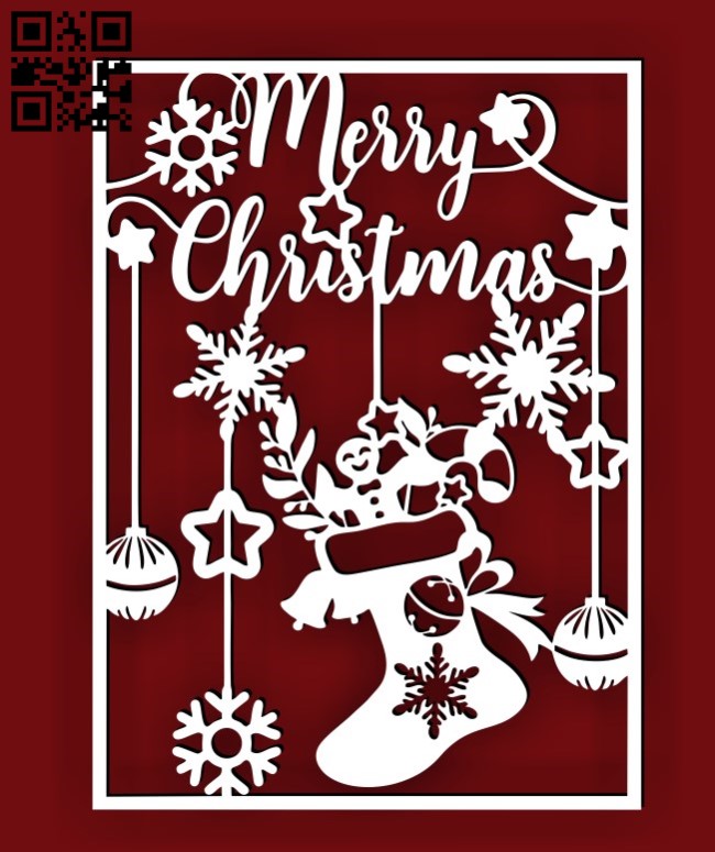 Christmas E0015490 file cdr and dxf free vector download for laser cut