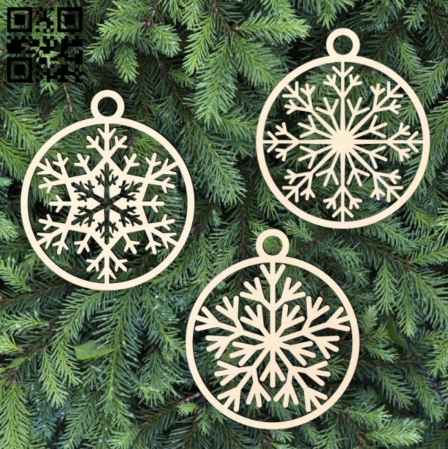Christmas ball E0015492 file cdr and dxf free vector download for laser cut plasma